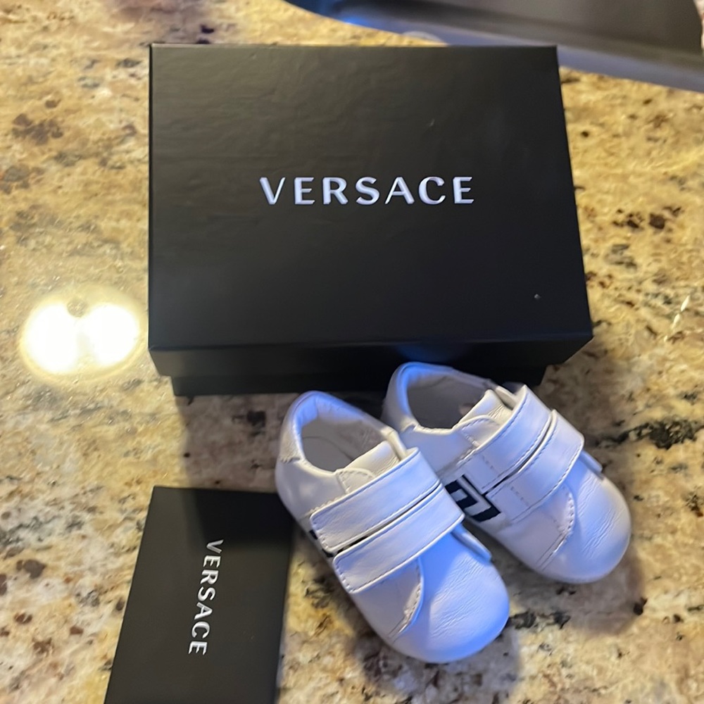 Baby versace strap shoe